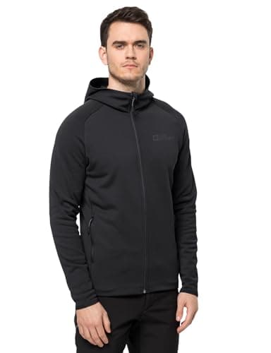 Image of Jack Wolfskin Men's Baiselberg Hooded Fz M Fleece Jacket, Black, S EU