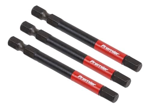 Image of Sealey 3pc 75mm Hex 6mm Impact Power Tool Bit Set - AK8264