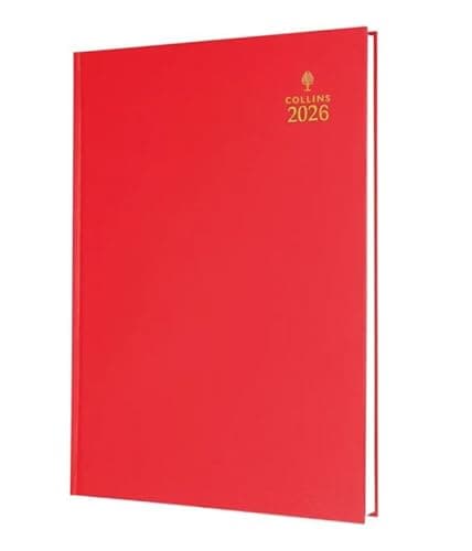 Image of Collins 35 Desk Diary A5 Week To View 2026 Red 35.15-26