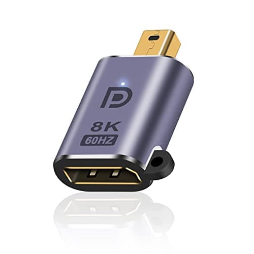 Image of Maxhood Mini DisplayPort to DisplayPort Adapter, DP Male to Female Extension, Gold Plated DP 1.4V for Macbook Air/Pro, Camera, 1-Pack