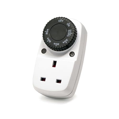 Image of Defender EasyTurn Dusk to Dawn Timer Plug - Automatic Day Night Light Timer Switch - 240V 3-Pin UK Plug - Energy-Saving Programmable Controller for Electrical Home Appliances