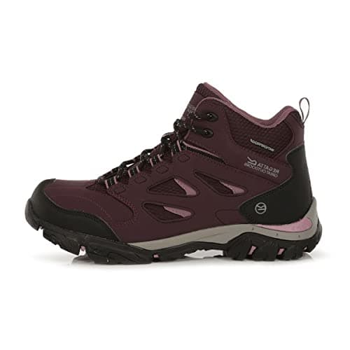 Image of Regatta Womens/Ladies Holcombe IEP Mid Hiking Boots (8 UK) (Dark Burgundy/Black)