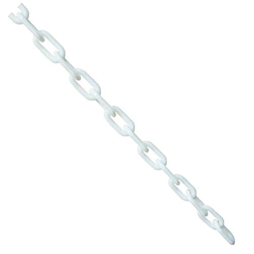 Image of True Products 5m x 6mm Plastic Barrier Chain Link Safety Decorative Garden Fence - White