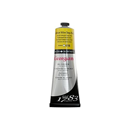 Image of Daler-Rowney Georgian Oil Paint, Aluminium Tube, 7.61oz - 225 ml, Cadmium Yellow Deep Hue