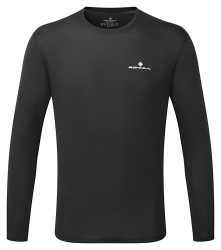 Image of Ronhill Running, Men's Core L/S Tee, Black/Bright White, M