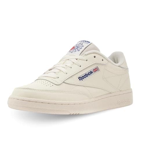 Image of Reebok Men Club C 85 Sneaker, Chalk/Chalk/Classic Cobalt, 6.5