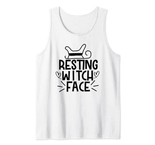 Image of Resting Witch Face - Funny Halloween Tank Top