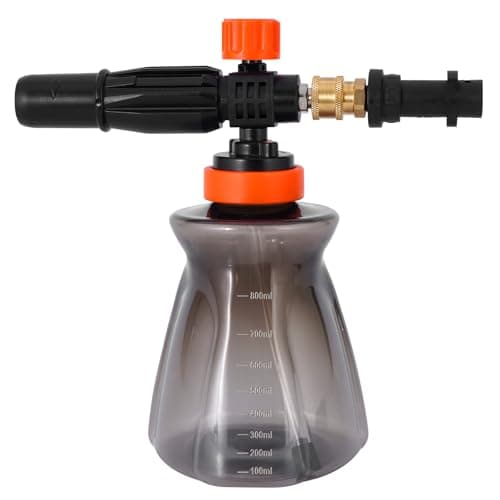 Image of Foam Cannon Foam Lance for Kärcher K2 K3 K4 K5 K6 K7 Pressure Washer with 1/4 Inch Quick Coupling, 1 Litre Snow Foam Lance Bottle with Adjustable Nozzle, Car Wash Foam Lance for Pressure Washers