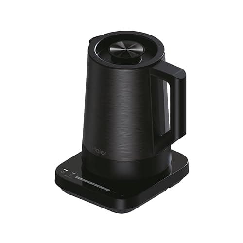 Image of Haier 3000W Smart Electric Kettle 1.7L, Touch Control 40°C~100°C with 7 Preset Temperature Settings, Keep Warm Function, Stainless Steel, hOn App, Black [I-Master Series 5 HKE5A]