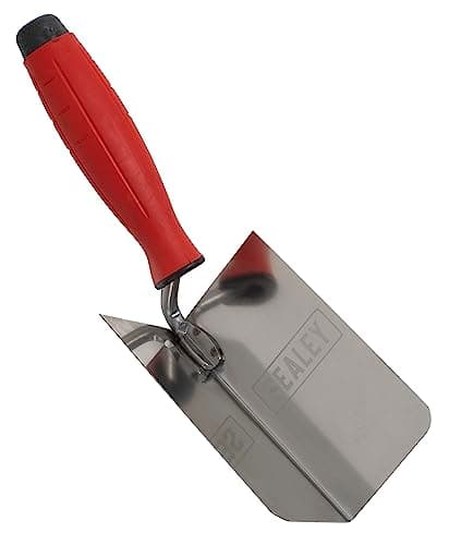 Image of Sealey 120 x 60mm Stainless Steel Internal Corner Trowel - Rubber Handle - T1802