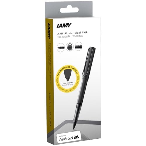 Image of Lamy AL-star EMR black (POM tip) - Stylus Pen for many Android devices - Touchscreen pen with ergonomic grip - precise writing & drawing on digital media - with function button