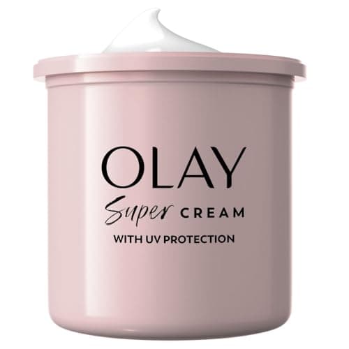 Image of Olay Super Cream Face Moisturiser with SPF30 UV Protection 50ml Refill, Olay Super Serum, 5 Skin Benefits in 1 Moisturiser, Ultra Lightweight Hydration, Protects Against Sun Damage, Instant Glow