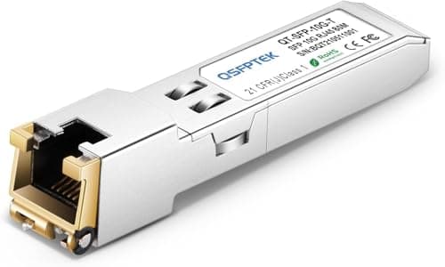 Image of QSFPTEK 10GBASE-T SFP+ RJ45 Transceiver up to 80m, 10G SFP+ to RJ45 Module Copper Mini-GBIC for Cisco SFP-10G-T-S, Ubiquiti UF-RJ45-10G, D-Link, Supermicro