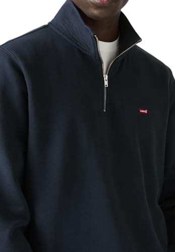 Image of Levi's Men's Original Hm 1/4 Zip Sweatshirt, Blazer navy, S