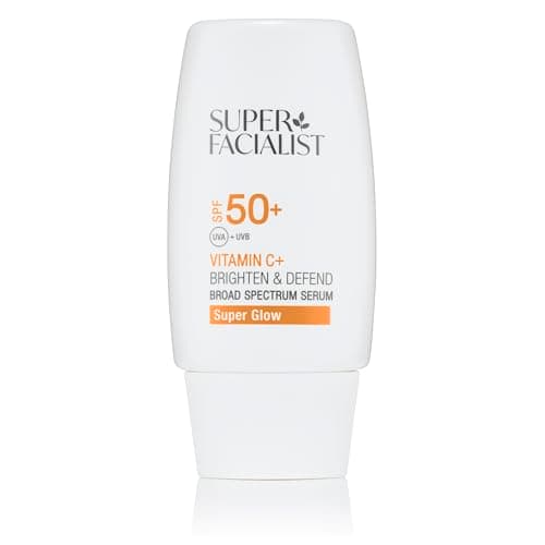 Image of Super Facialist Vitamin C+ Brighten & Defend Serum – SPF 50+ Broad Spectrum Protection, Antioxidant Face Serum for Radiant, Even Skin Tone & Daily UV Defense, 30ml