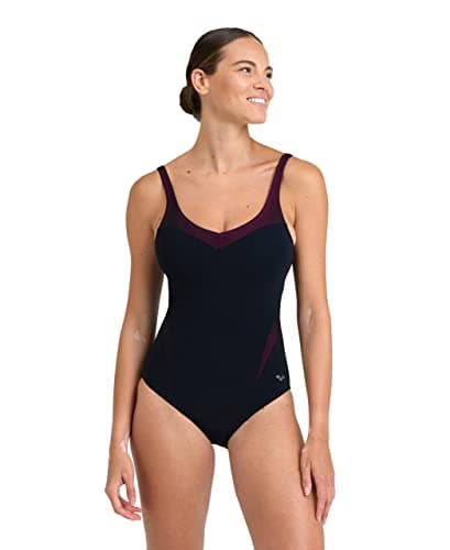 Image of ARENA Bodylift Women's Isabel B-Cup One Piece Shaping Swimsuit Light Cross Back UV Protection Tummy Control Bathing Suit