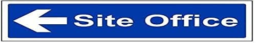 Image of V Safety Site Office, Arrow Left Sign - 300mm x 100mm - 1mm Rigid Plastic