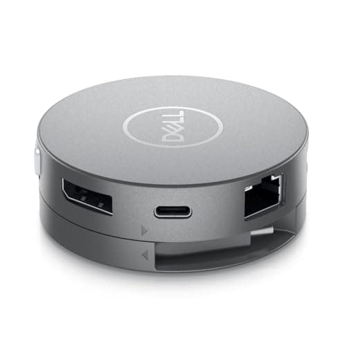 Image of Dell DA310, 7-in-1 USB-C Adapter (4K (3840 x 2160) @ 30Hz, VGA FHD (1920 x 1080) @ 60 Hz, HDMI 2.0 to 4K@60Hz, Displayport, RJ45, USB-A 3.1, 3 year service) Anthracite