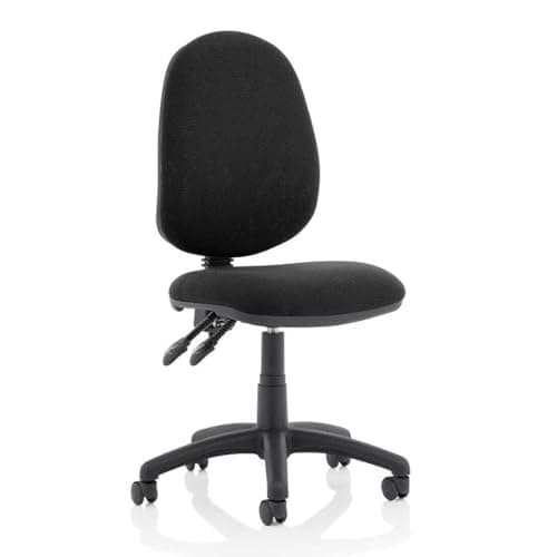 Image of Dynamic OP000024 Eclipse II Lever Task Operator Chair Without Arms - Black None Matching Bespoke Colour Black Fabric