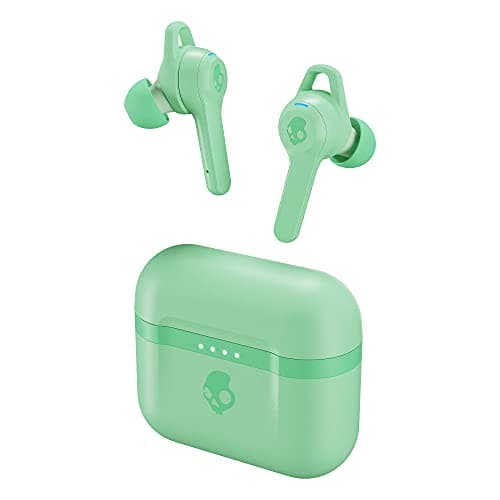 Image of Skullcandy Indy Evo True Wireless In-Ear Bluetooth Earbuds, Compatible with iPhone and Android/Charging Case and Microphone, IP55 Water Dust Resistant - Mint Green (Renewed)