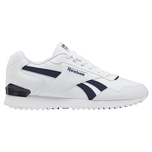 Image of Reebok Men Glide Ripple Clip Sneaker, FTWR White/Vector Navy/FTWR White, 9