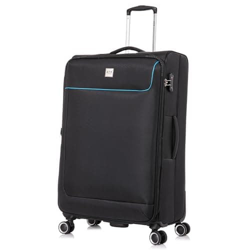 Image of 29" Suitcase Large by ATX Luggage Expandable Lightweight Softshell Trolley Case Built-in TSA Lock with 4 Dual Spinner Wheels Hold Check in Luggage