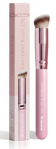 Image of LAMORA Concealer Makeup Brush Under Eye - Angled Flat Top Kabuki Nose Contour Brush - Ideal for Concealing Blending Setting Buffing with Powder Liquid Cream Cosmetic - Small Makeup Foundation Brush
