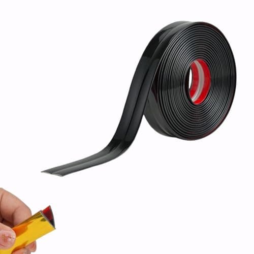 Image of 3M Flexible Wall Trim - Peel & Stick Corner Guard, Self-Adhesive, Inside & Outside, Bright Black, 3CM x 10FT