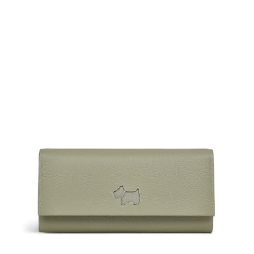 Image of RADLEY London Womens Cookie Cutter Large Leather Flapover Matinee Purse Wallet in Drizzle