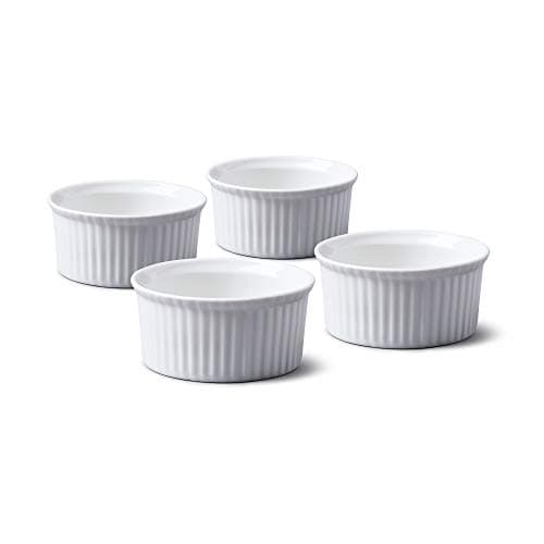 Image of WM Bartleet & Sons 1750 TSET41 Set of 4 Traditional Porcelain Ramekins 7.5cm Diameter– White