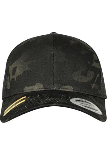 Image of Flexfit Retro Trucker Multicam Kappe, Black, One Size