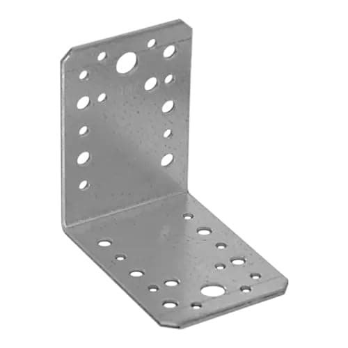 Image of 90mm x 90mm x 65mm x 2.5mm Galvanised Angle Brackets for Wood Timber Steel - Zinc Plated Steel KL4 (Pack of 1) L09ABC