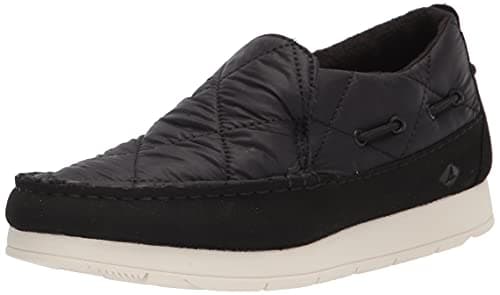 Image of Sperry Women's Moc-Sider Moccasin, Black Nylon, 6 UK