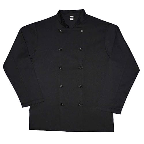 Image of Denny's Unisex Adults Budget Long Sleeve Chef Jacket (L) (Black)
