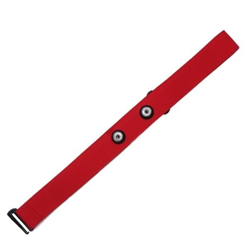 Image of Adjustable Soft HRM Compatible with Polar Heart Rate Sensor - Polar H10 H9 H7 Chest Strap Replacement (Red)