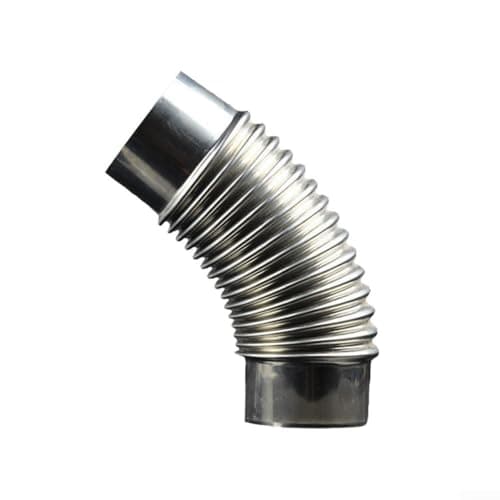 Image of CYRENT 45 Degree Stainless Steel Elbow Connector For Chimney And Stove Pipes With Curved Multi Flue Design For Ventilation Systems(70mm)