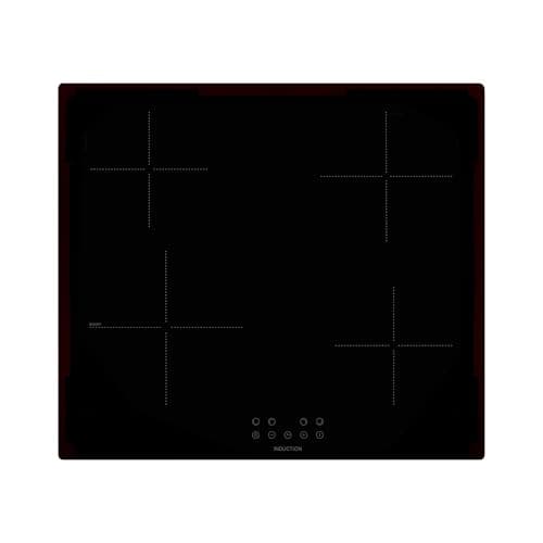 Image of Willow WIH60TPI 60cm Induction Ceramic Hob, Touch Control Electric with Four Cooking Zones, 13 Amp Plug, Touch Controls, Boost
