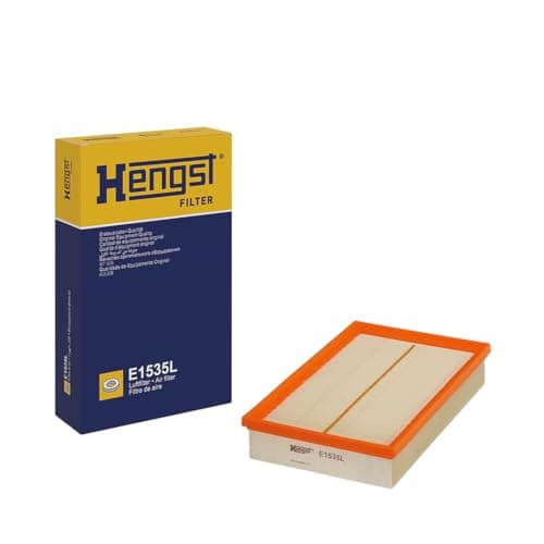 Image of HENGST Air Filter Type E1535L - Air Filter Insert for Cars - Air Filter Car, Car Spare Parts, Car Air Filter, Air Filtration Automotive, Diesel Engine, Petrol Engine