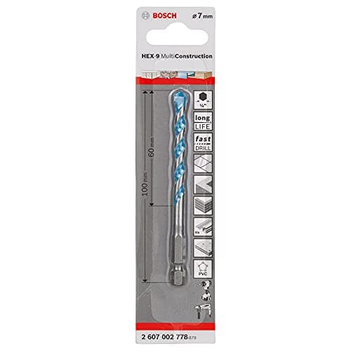 Image of Bosch 2607002778 Multi-Purpose Drill Bits Hex-9 Multi Construction 7X50X100Mm