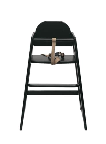 Image of Safetots Simply Stackable High Chair Wooden, Black, Highchair for Baby and Toddler, Stylish and Practical, Baby Highchair