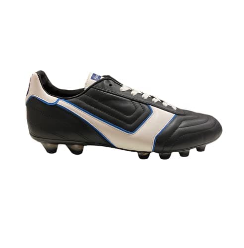 Image of Pantofola D'oro 1886 Modena Men's Football Shoes, Black/White/Blue, 44 EU, Black White Light Blue, 10 UK