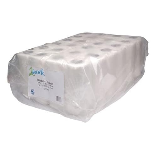 Image of 2Work Kitchen Roll (Pack of 2) x12 White CT73665 + Free finchley Refill Pen (1)