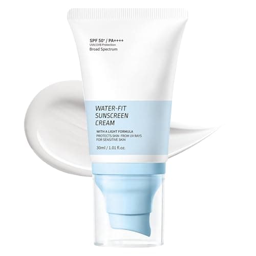 Image of Face Sunscreen SPF 50+ Sun Cream High Protection Against UVA & UVB Suncream With Hyaluronic Acid, Centella Sunscreen for All Skin Types