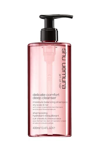 Image of Shu Uemura, Delicate Comfort Moisture Balancing Shampoo Deep Cleanser, Dry Scalp & Hair, Enriched with Onsen Inspired Bio-Tech Ferments & Double-Flowered Sakura, Cleanses, Balances & Hydrates, 400ml