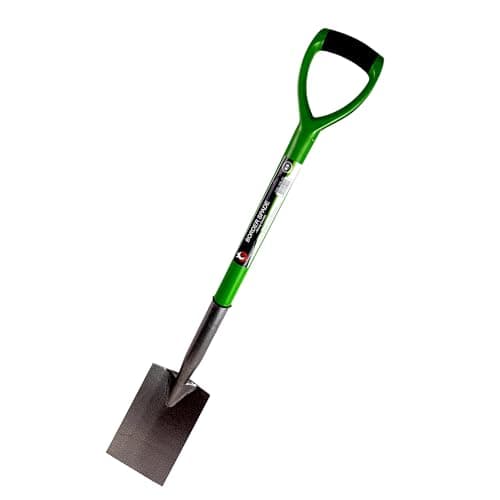 Image of Easy Shopping® Border Spade Carbon Steel with Soft Grip D Handle Strong Versatile and Durable Heat Treated and Oil Cooled Metal perfect for Gardeners Builder Industrial Work