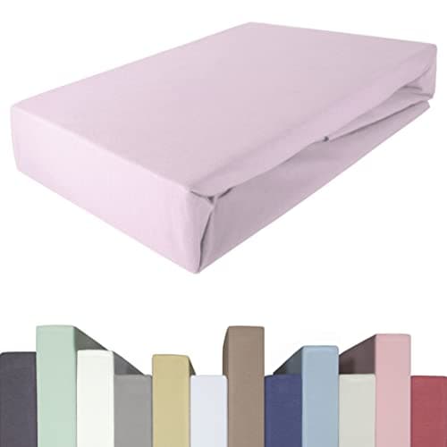 Image of Edda Lux Topper Fitted Sheet 180 x 200 cm Premium Quality 190 g/m² Made from 95% Cotton + 5% Elastane Elastic Jersey Fitted Sheet for Box Spring Bed