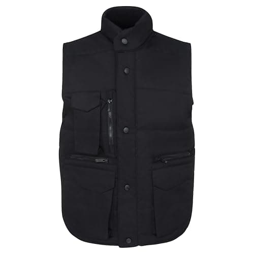 Image of ORN ØRN International Eider (4700) Mens Workwear Padded Bodywarmer, Windproof, Machine Washable - Black, 4XL