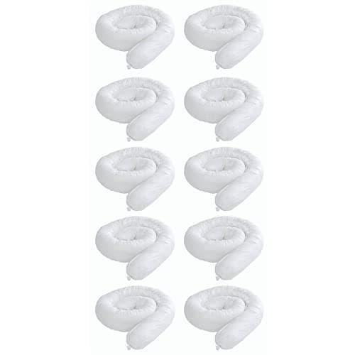 Image of White Oil Only Absorbent Sock - Oil and Fuel Petrol HVO Hydraulic Oil Spills 1.2 Metre Spun Bound Absorbs 40L For Hazardous Liquid Spills and Leaks, White UK Made