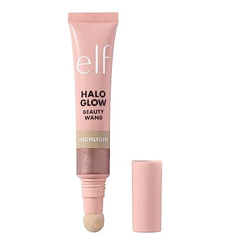 Image of e.l.f. Halo Glow Highlight Beauty Wand, Liquid Highlighter Wand For Luminous, Glowing Skin, Buildable Formula, Vegan & Cruelty-free, Rose Quartz