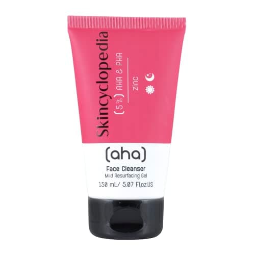 Image of Skincyclopedia 5% Glycolic Acid Face Wash and Pore Minimizer - AHA and PHA Face Wash Gel for Dark Spots, Blackheads, Blemish and Acne Prone Skin - Deep Pore Cleanser for Normal to Oily Skin, 150ml